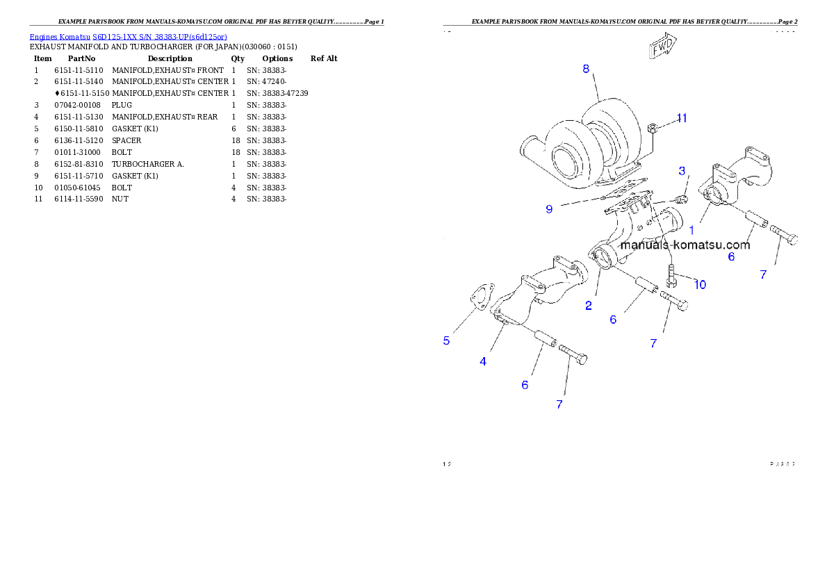 Protected: S6D125-1XX S/N 38383-UP Partsbook