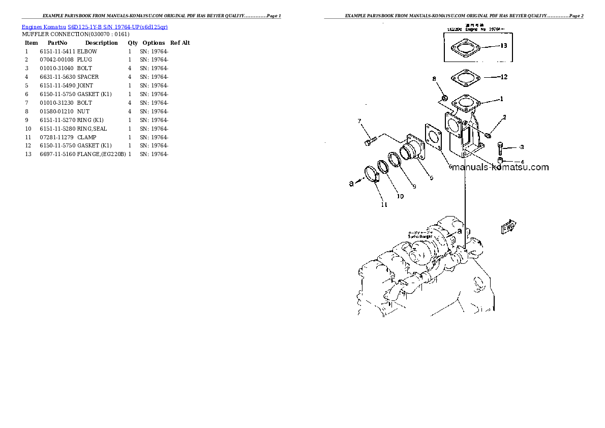 Protected: S6D125-1Y-B S/N 19764-UP Partsbook