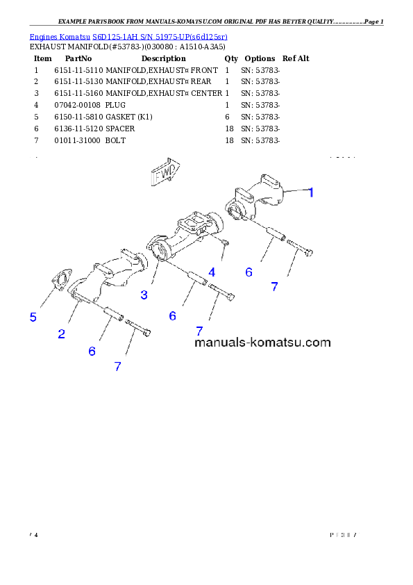 Protected: S6D125-1AH S/N 51975-UP Partsbook