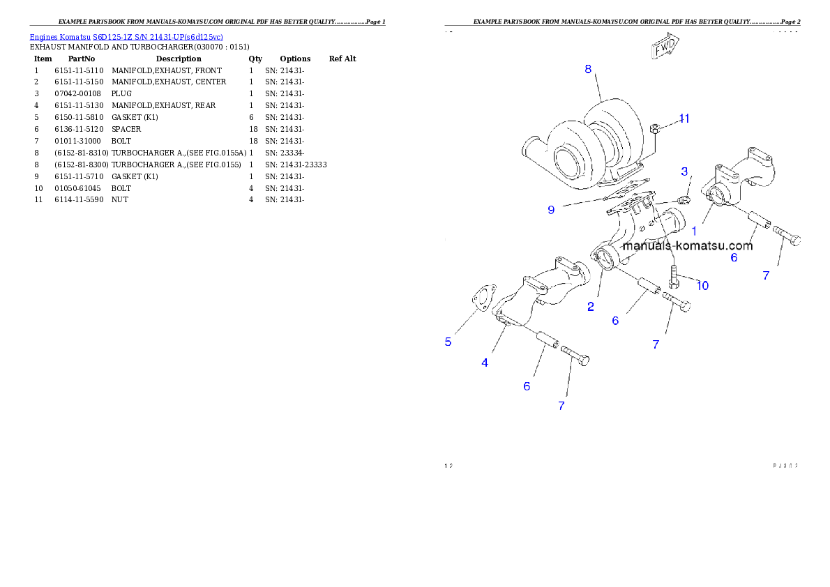 Protected: S6D125-1Z S/N 21431-UP Partsbook