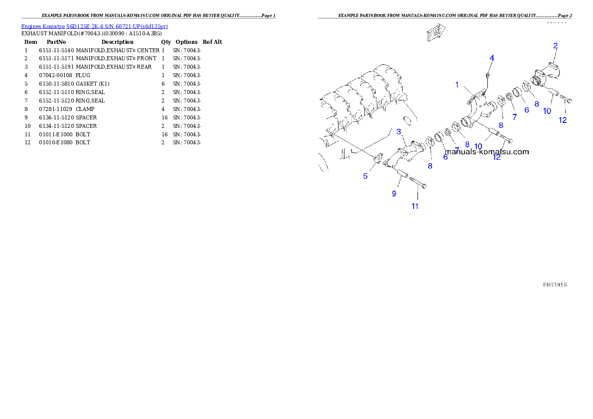 Protected: S6D125E-2K-6 S/N 60721-UP Partsbook