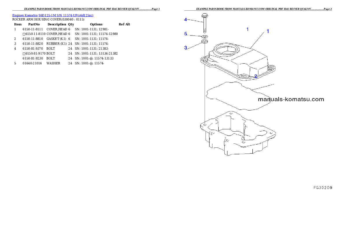 Protected: S6D125-1M S/N 11574-UP Partsbook