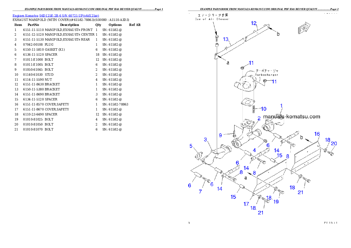 Protected: S6D125E-2B-6 S/N 60721-UP Partsbook