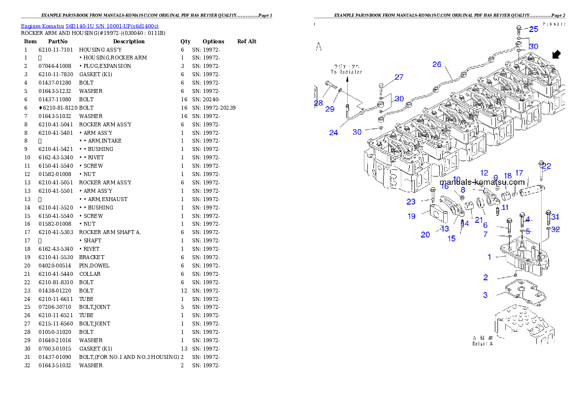 Protected: S6D140-1U S/N 10001-UP Partsbook
