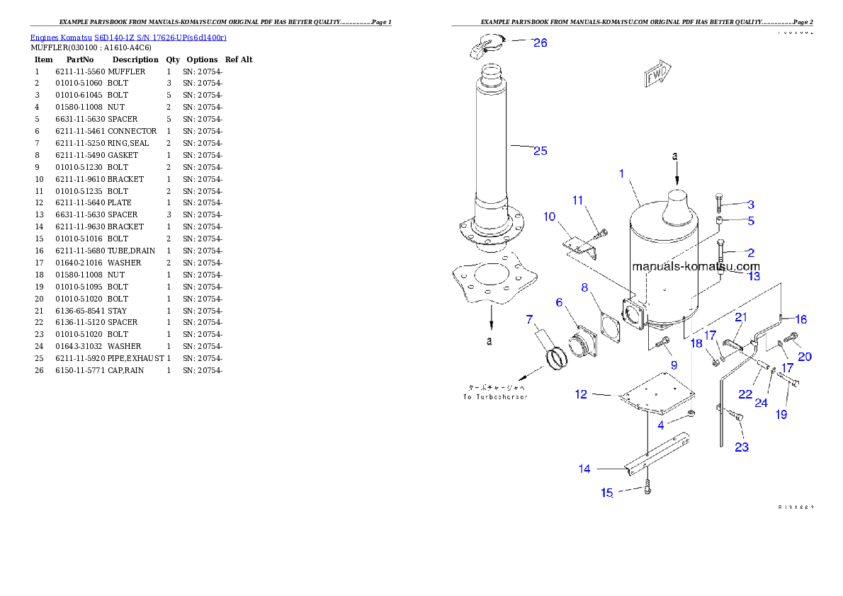 Protected: S6D140-1Z S/N 17626-UP Partsbook