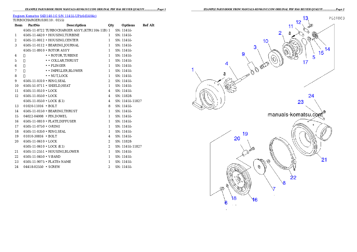 Protected: S6D140-1G S/N 11455-UP Partsbook