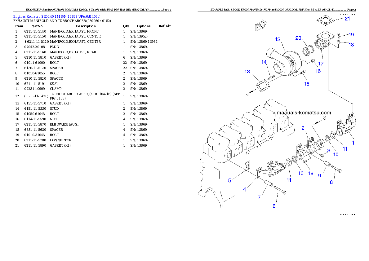 Protected: S6D140-1M S/N 13869-UP Partsbook