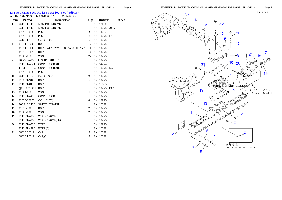 Protected: S6D140-1B-80 S/N 10278-UP Partsbook