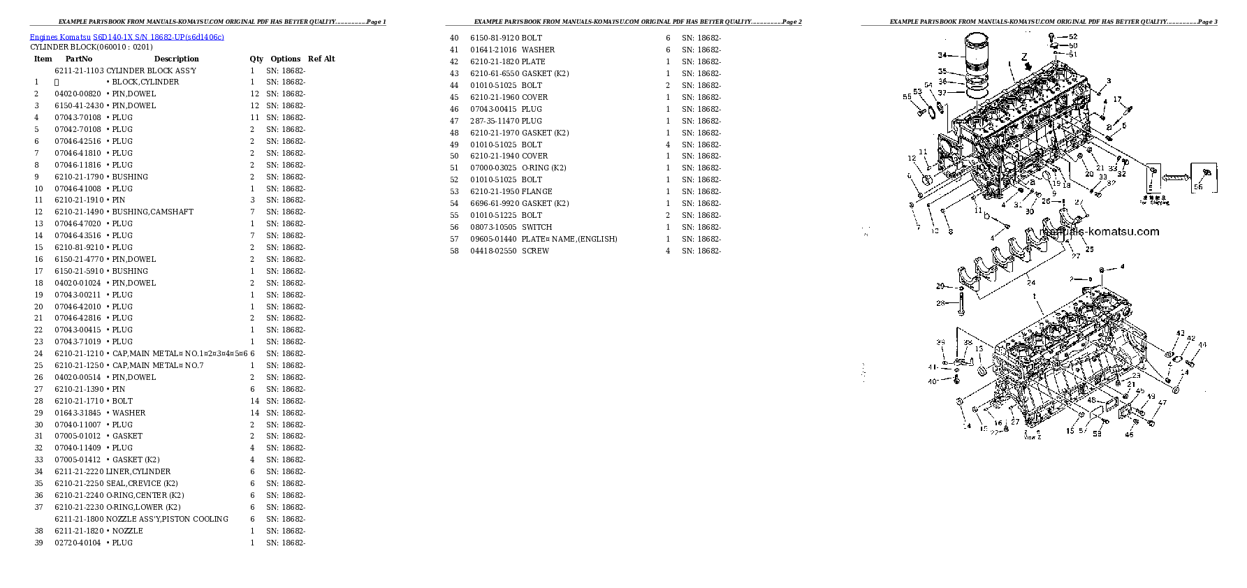 Protected: S6D140-1X S/N 18682-UP Partsbook