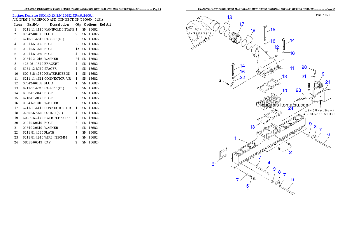 Protected: S6D140-1X S/N 18682-UP Partsbook
