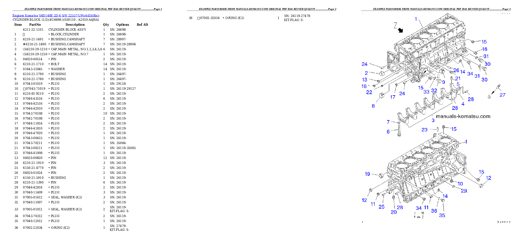 Protected: S6D140E-2D-6 S/N 22537-UP Partsbook