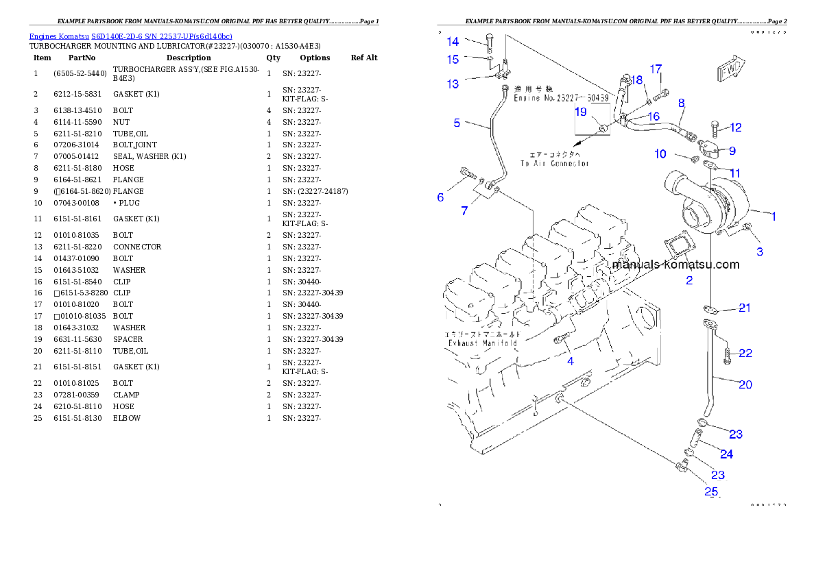 Protected: S6D140E-2D-6 S/N 22537-UP Partsbook