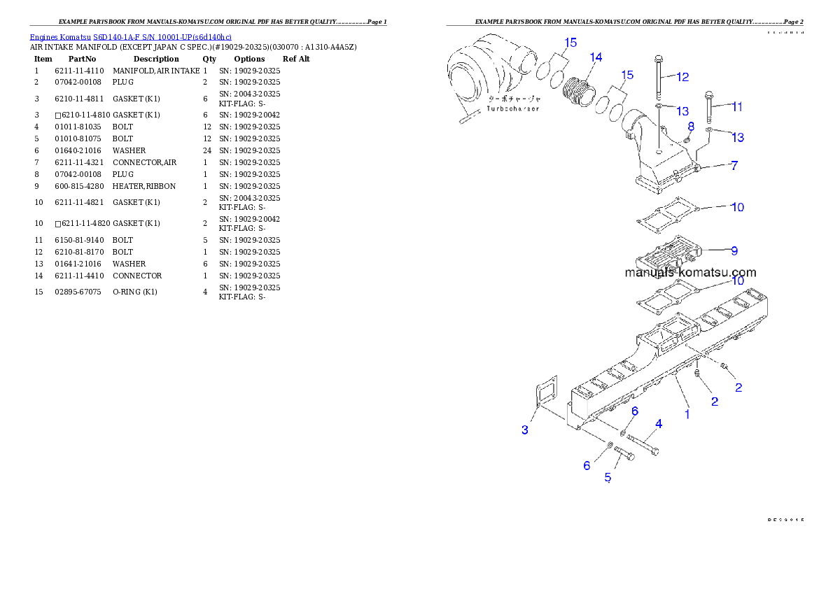 Protected: S6D140-1A-F S/N 10001-UP Partsbook