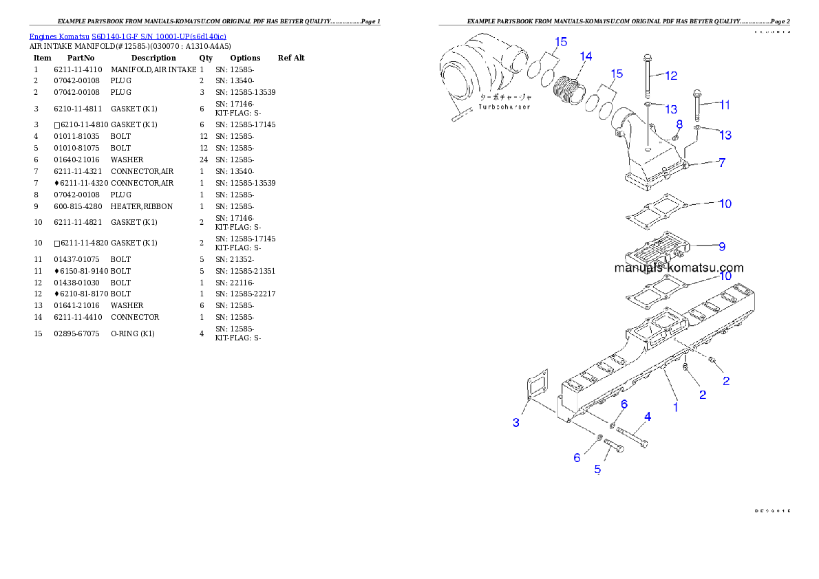 Protected: S6D140-1G-F S/N 10001-UP Partsbook