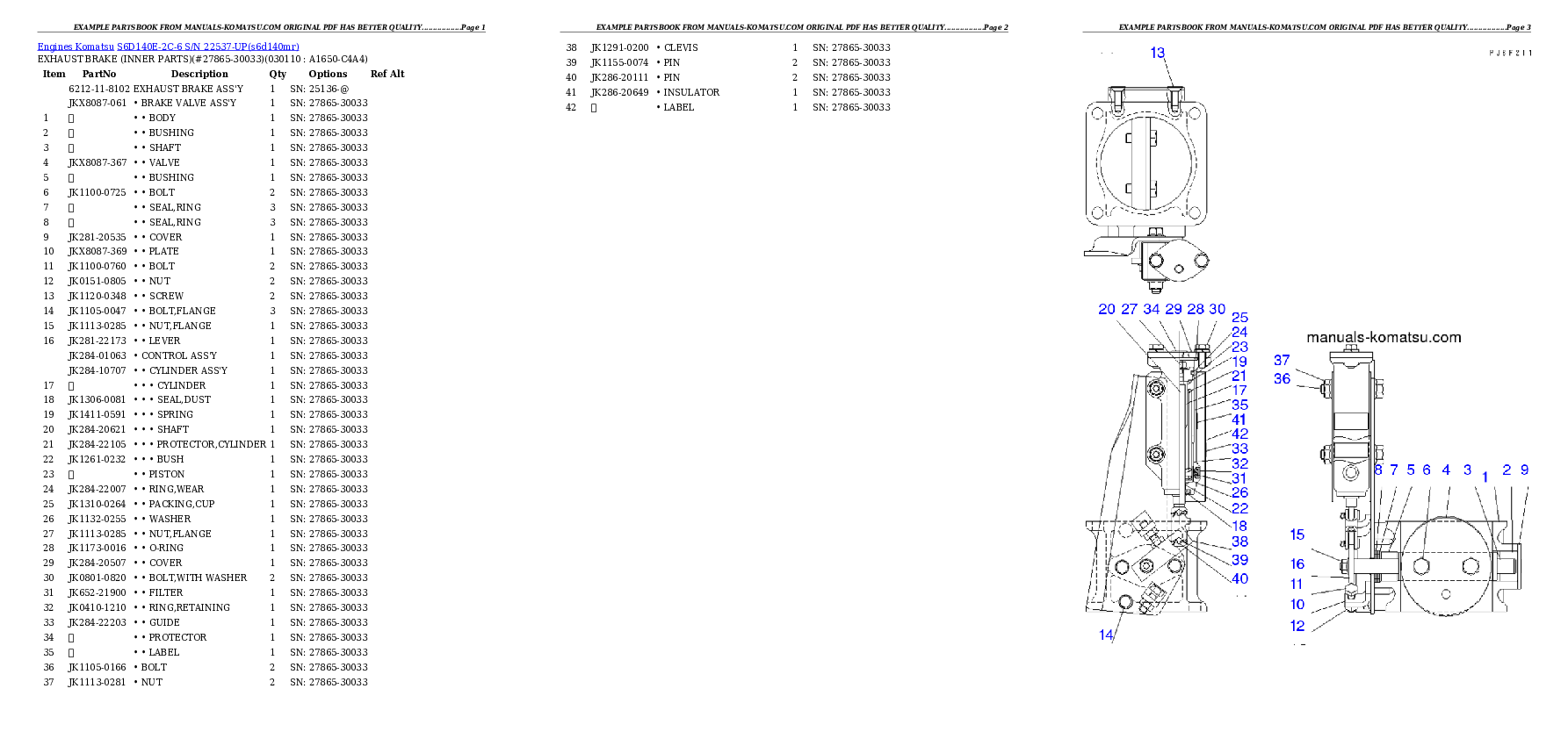 Protected: S6D140E-2C-6 S/N 22537-UP Partsbook