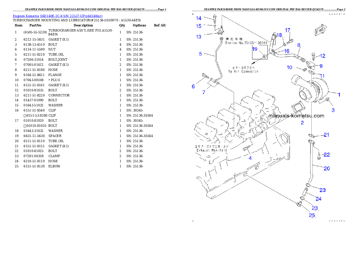 Protected: S6D140E-2C-6 S/N 22537-UP Partsbook