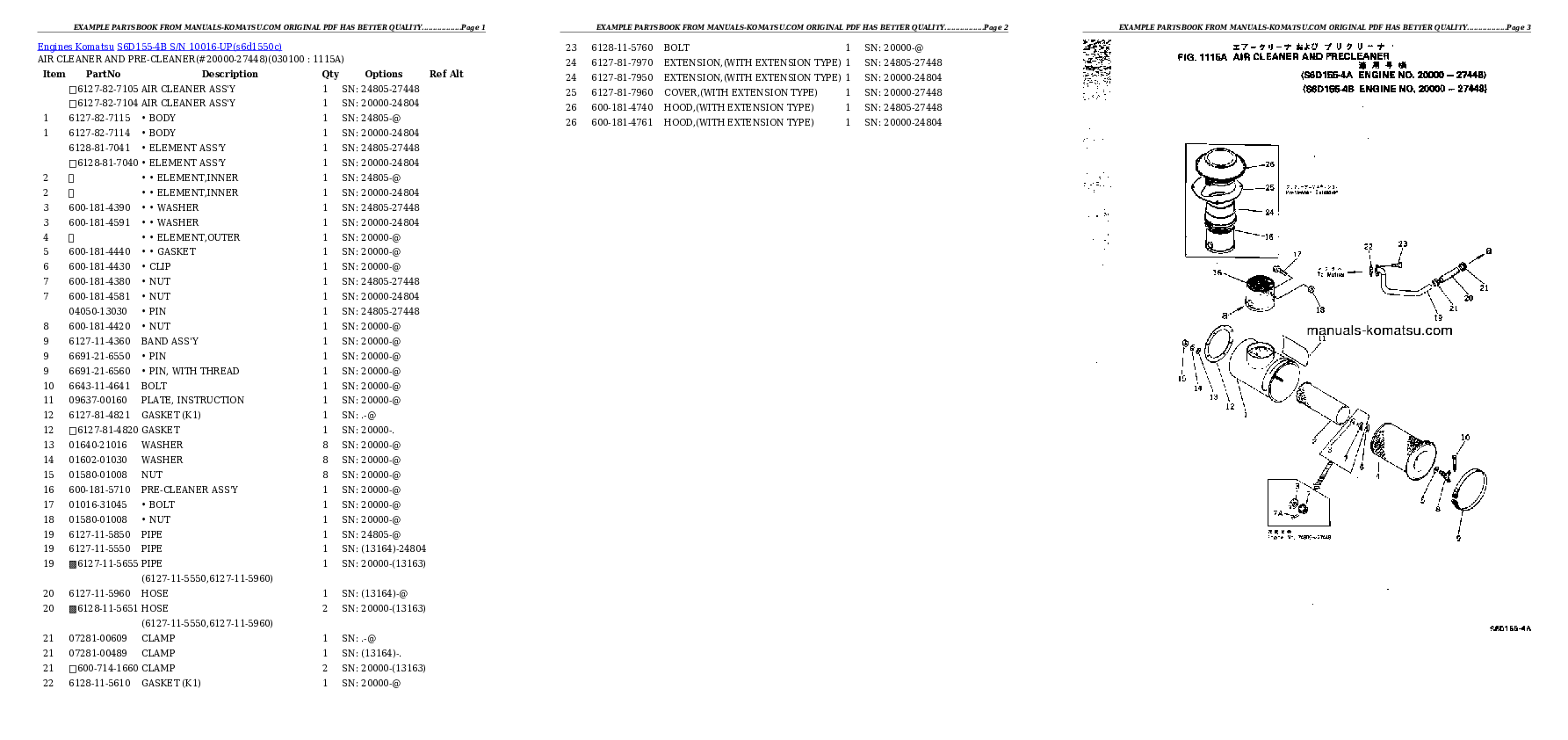 Protected: S6D155-4B S/N 10016-UP Partsbook