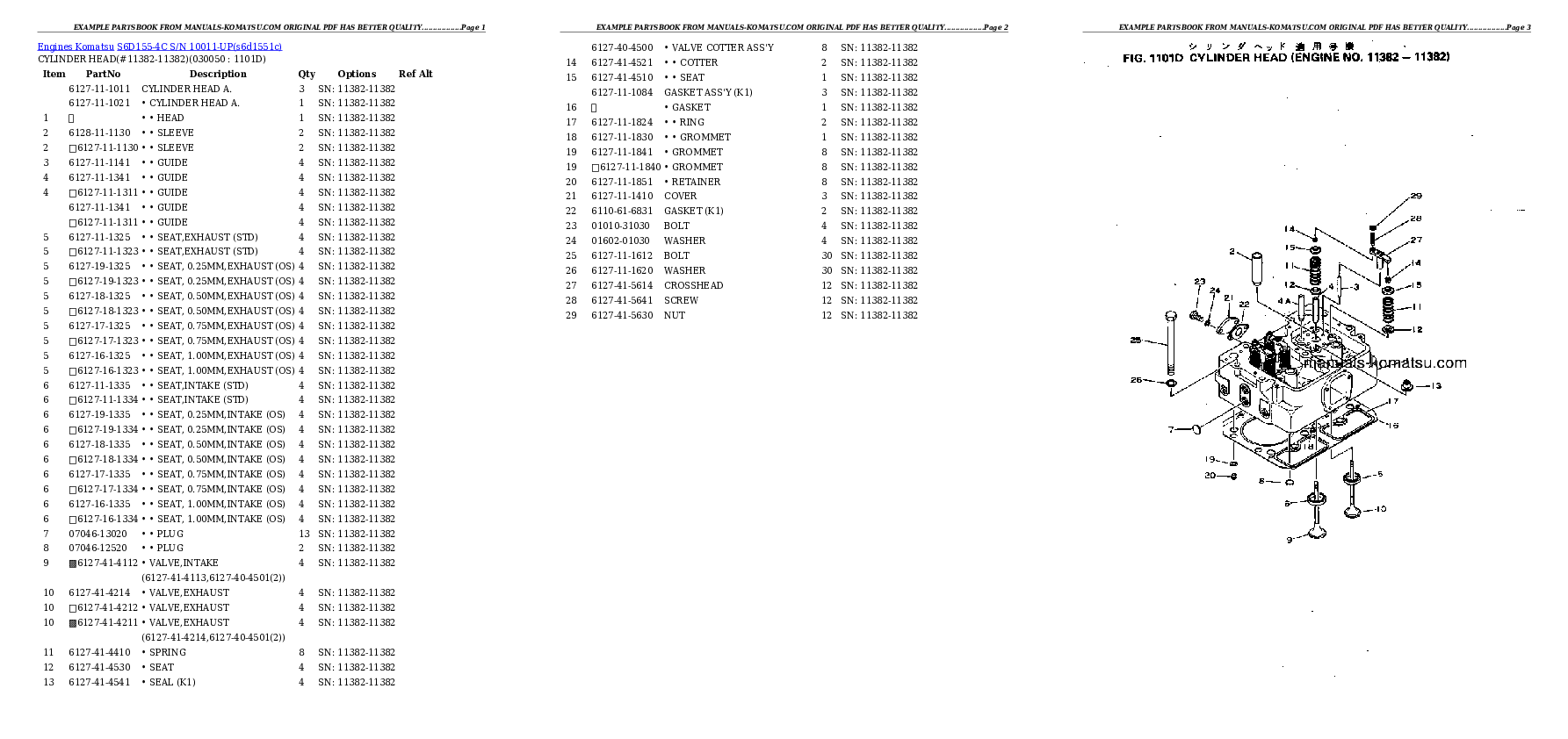 Protected: S6D155-4C S/N 10011-UP Partsbook