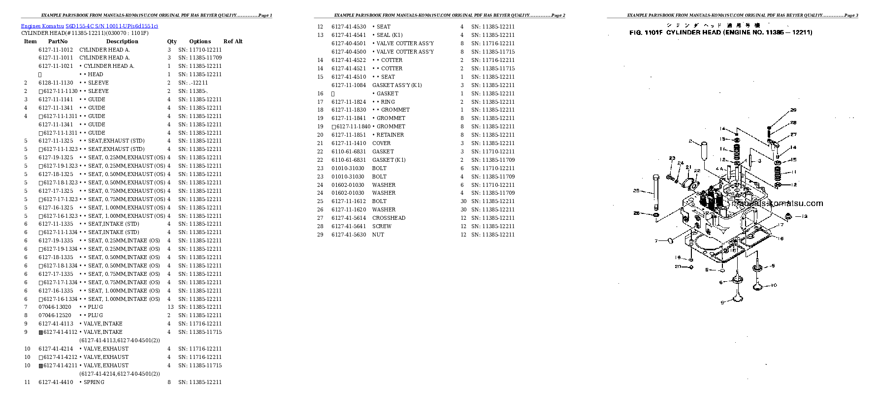 Protected: S6D155-4C S/N 10011-UP Partsbook