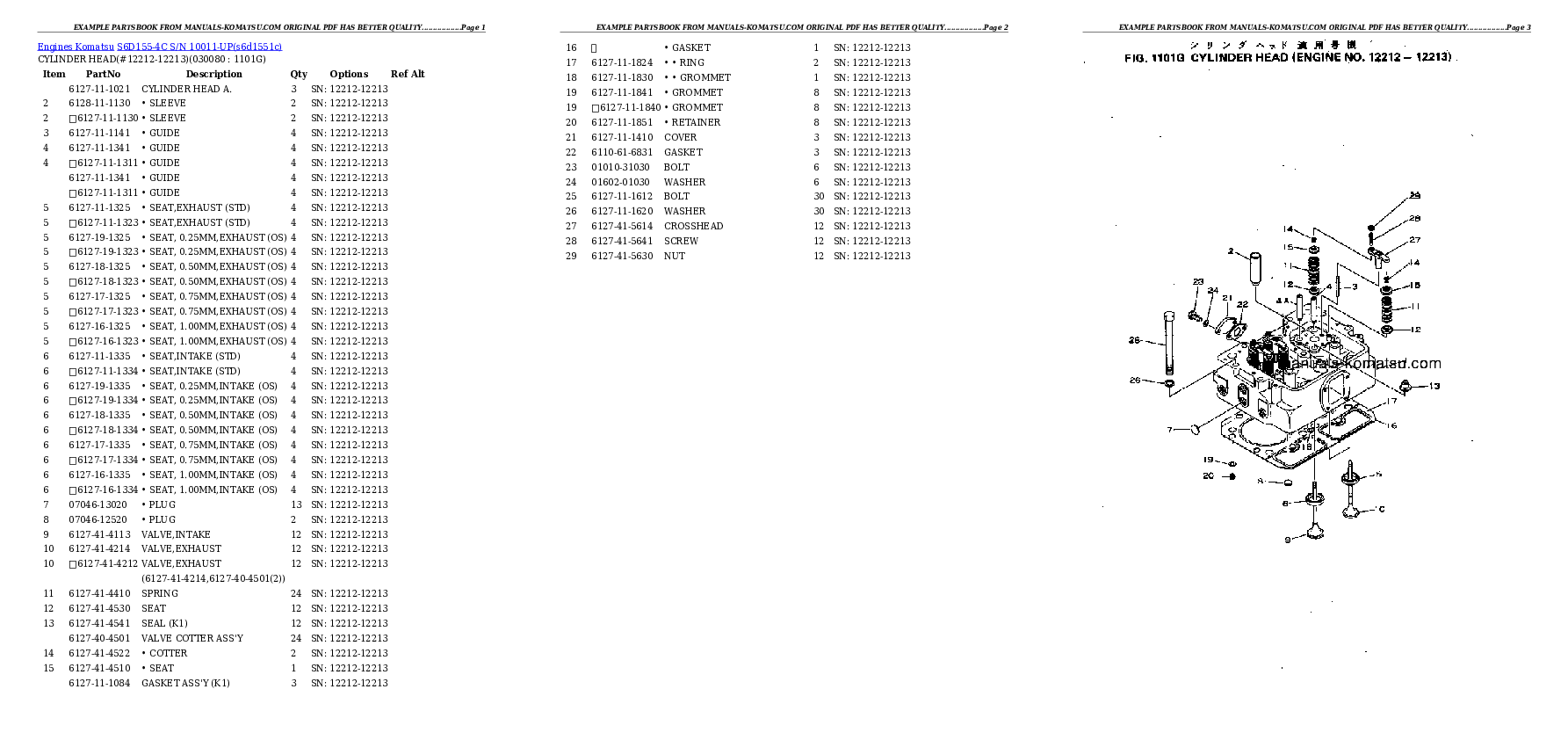 Protected: S6D155-4C S/N 10011-UP Partsbook
