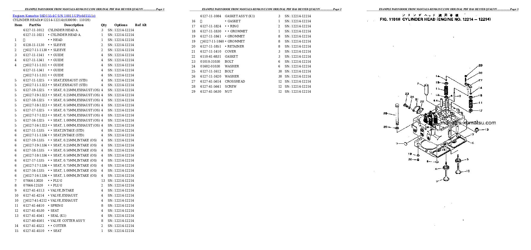 Protected: S6D155-4C S/N 10011-UP Partsbook