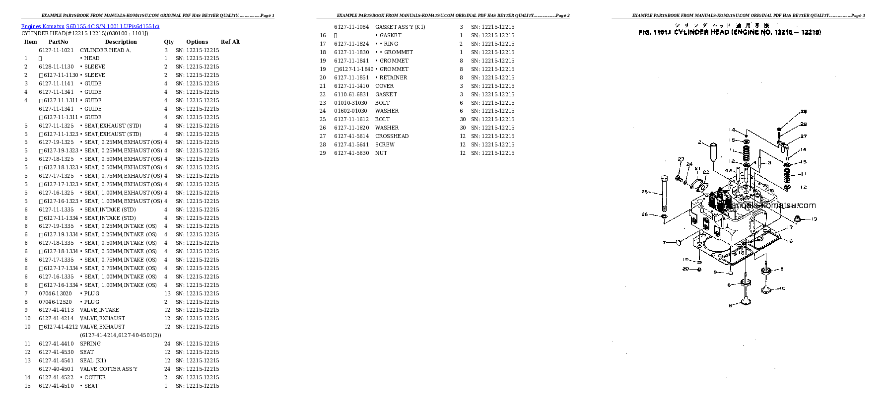 Protected: S6D155-4C S/N 10011-UP Partsbook