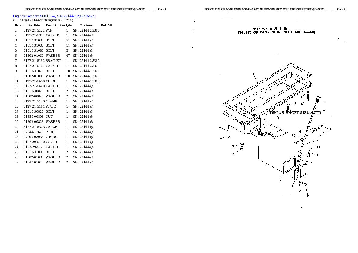 Protected: S6D155-4J S/N 22144-UP Partsbook