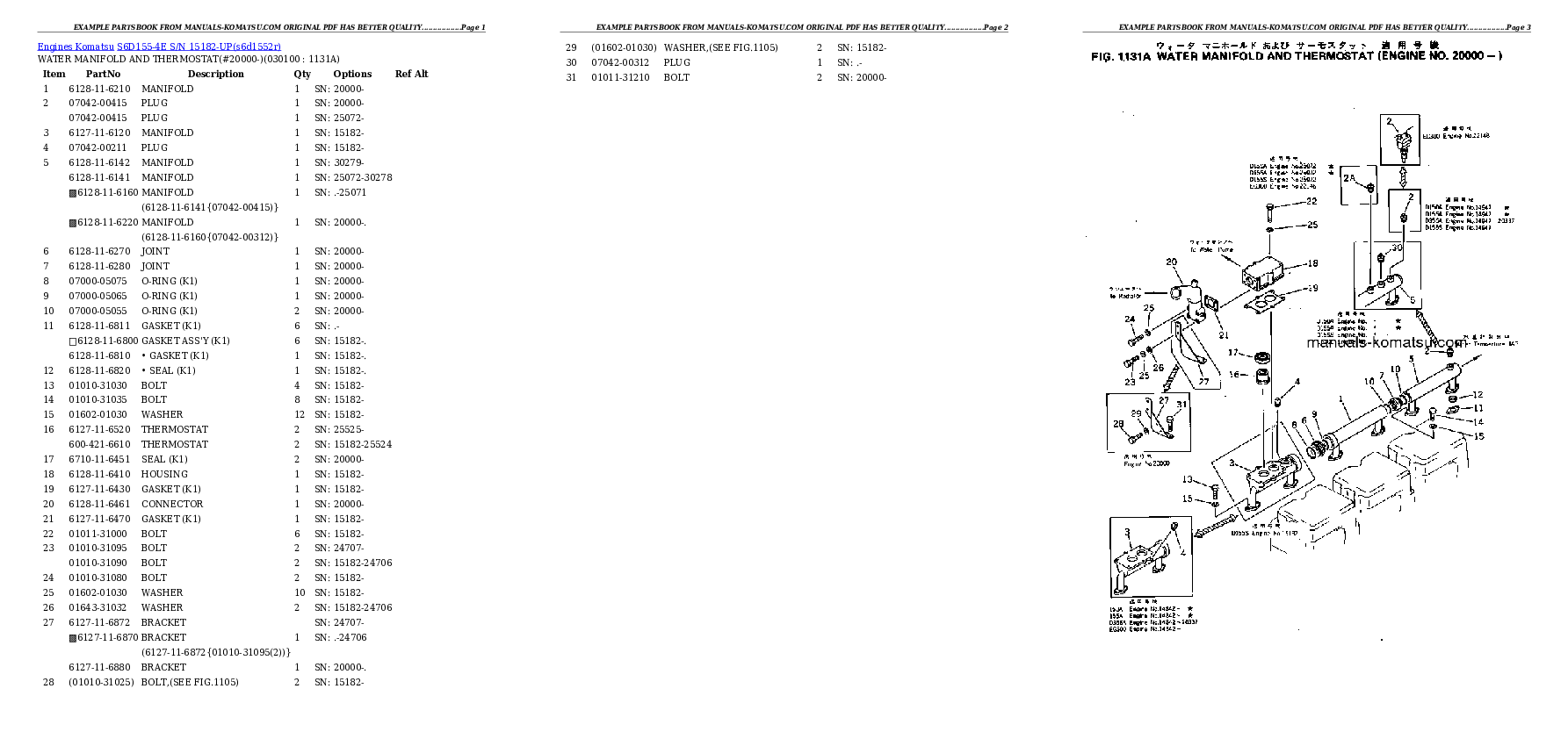 Protected: S6D155-4E S/N 15182-UP Partsbook