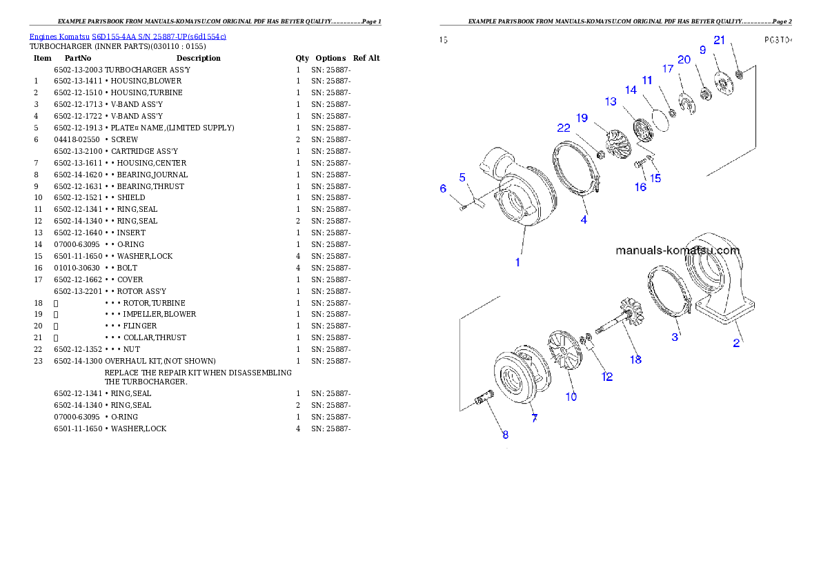 Protected: S6D155-4AA S/N 25887-UP Partsbook