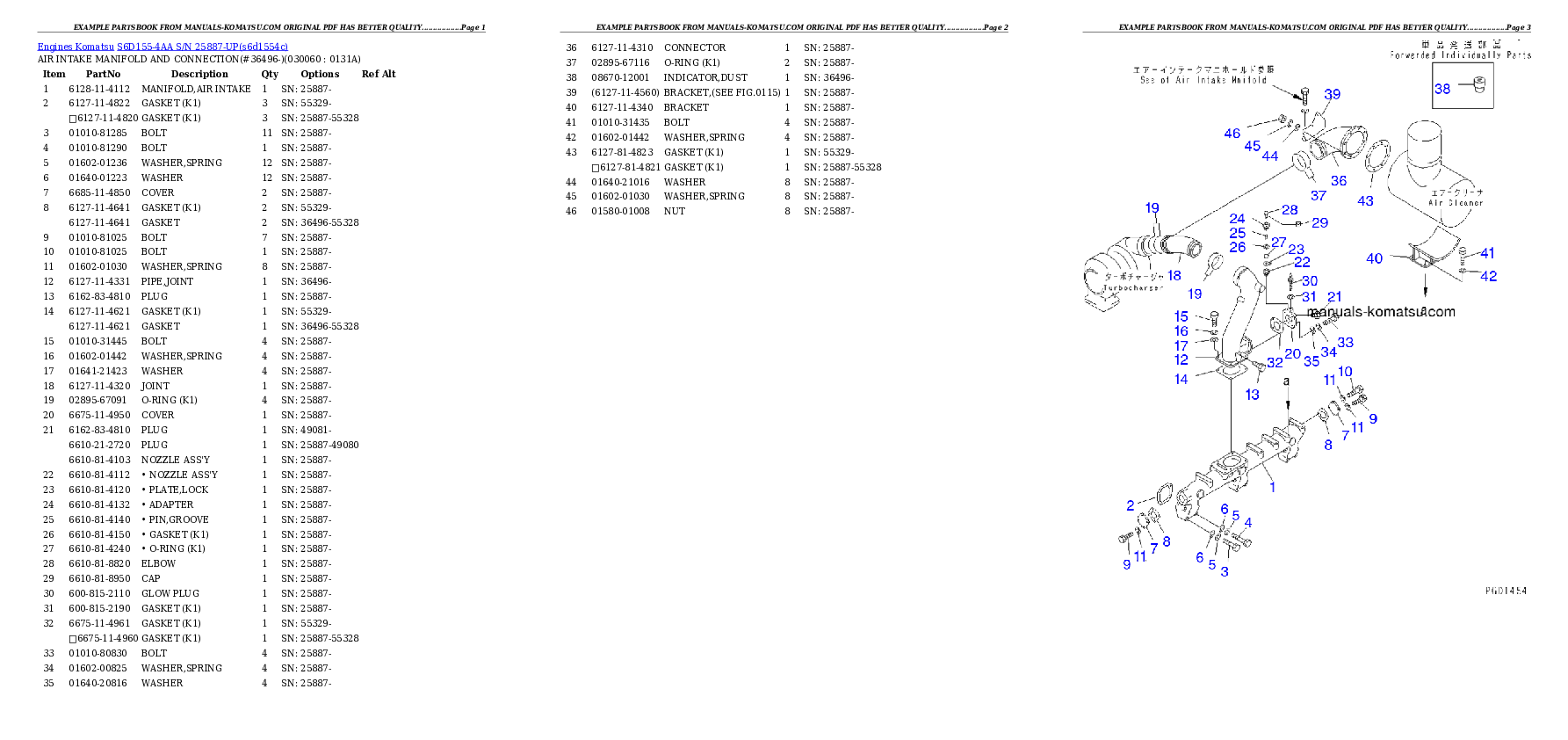 Protected: S6D155-4AA S/N 25887-UP Partsbook