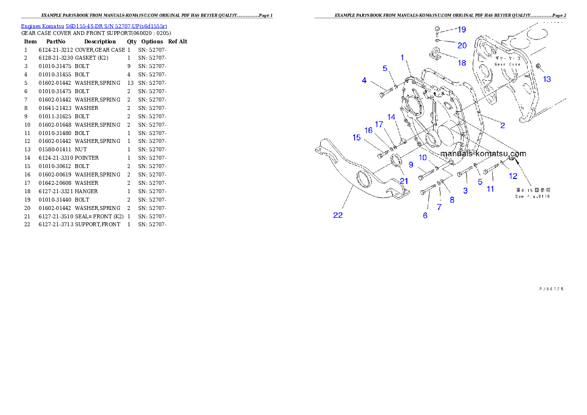 Protected: S6D155-4S-DR S/N 52707-UP Partsbook