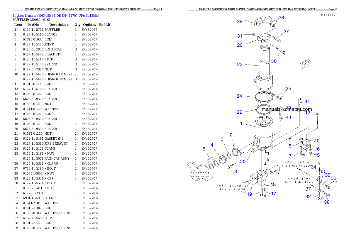 Protected: S6D155-4S-DR S/N 52707-UP Partsbook