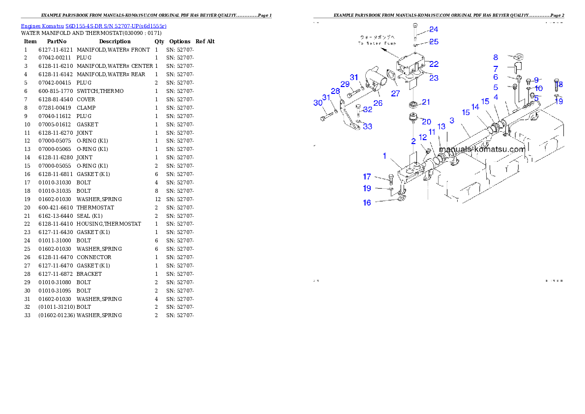 Protected: S6D155-4S-DR S/N 52707-UP Partsbook