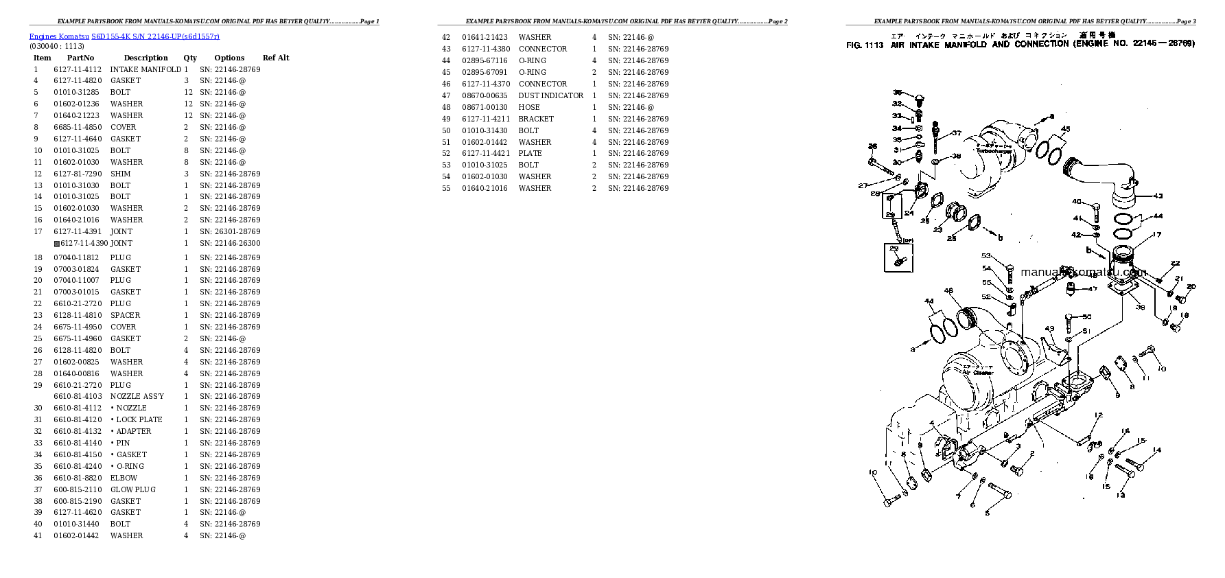 Protected: S6D155-4K S/N 22146-UP Partsbook
