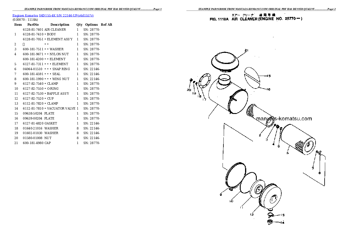 Protected: S6D155-4K S/N 22146-UP Partsbook