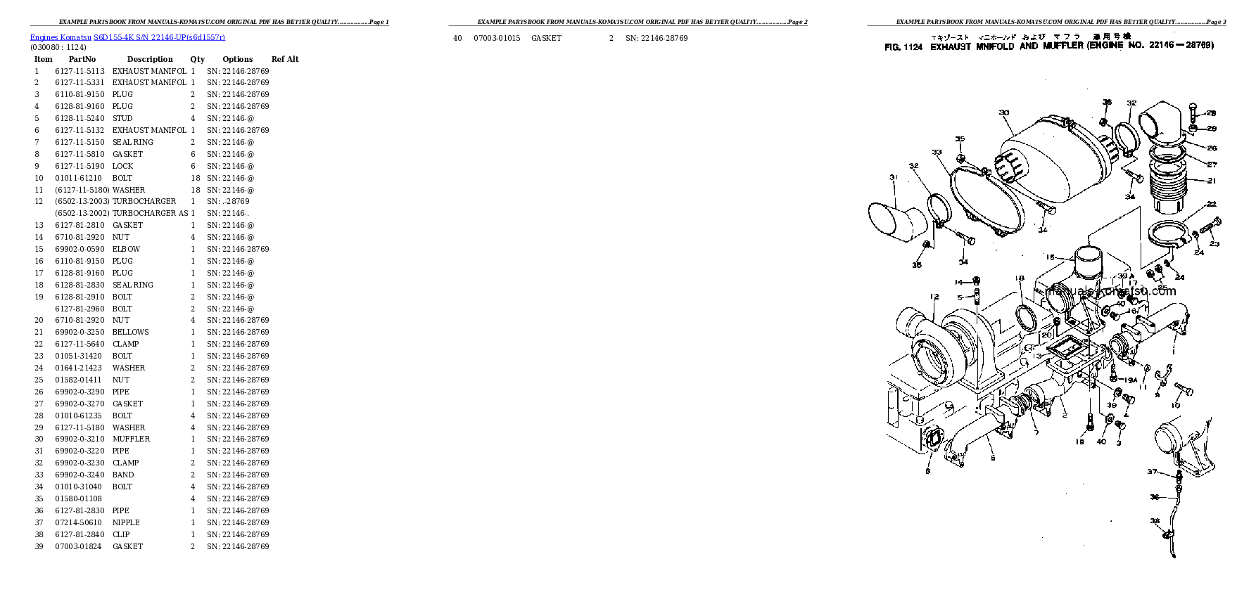 Protected: S6D155-4K S/N 22146-UP Partsbook