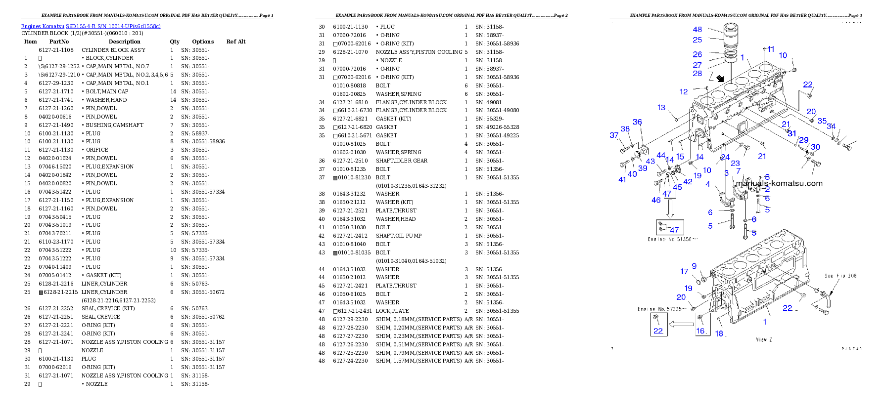 Protected: S6D155-4-R S/N 10014-UP Partsbook