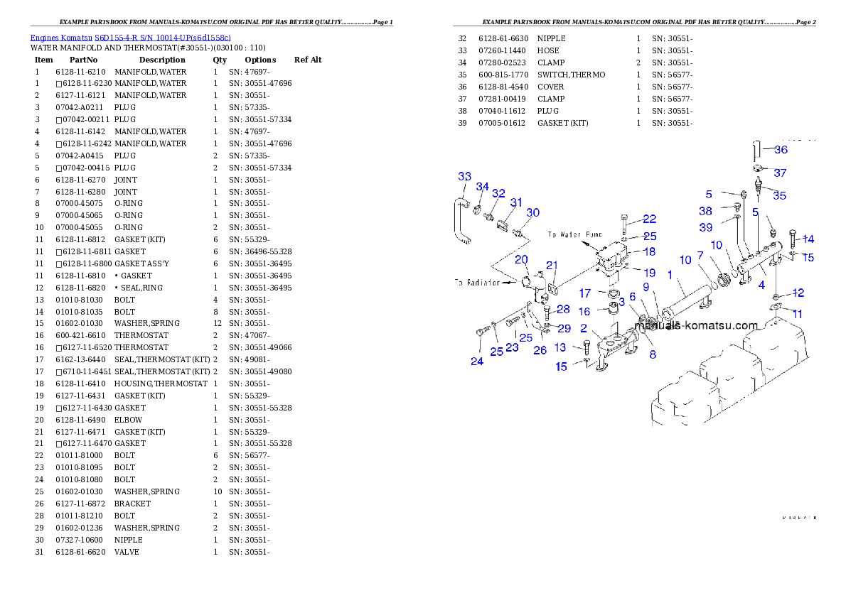 Protected: S6D155-4-R S/N 10014-UP Partsbook
