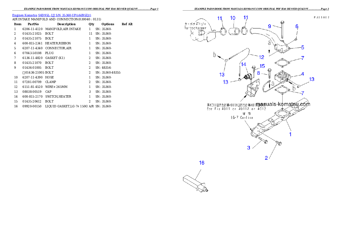 Protected: S6D95L-1JJ S/N 35360-UP Partsbook
