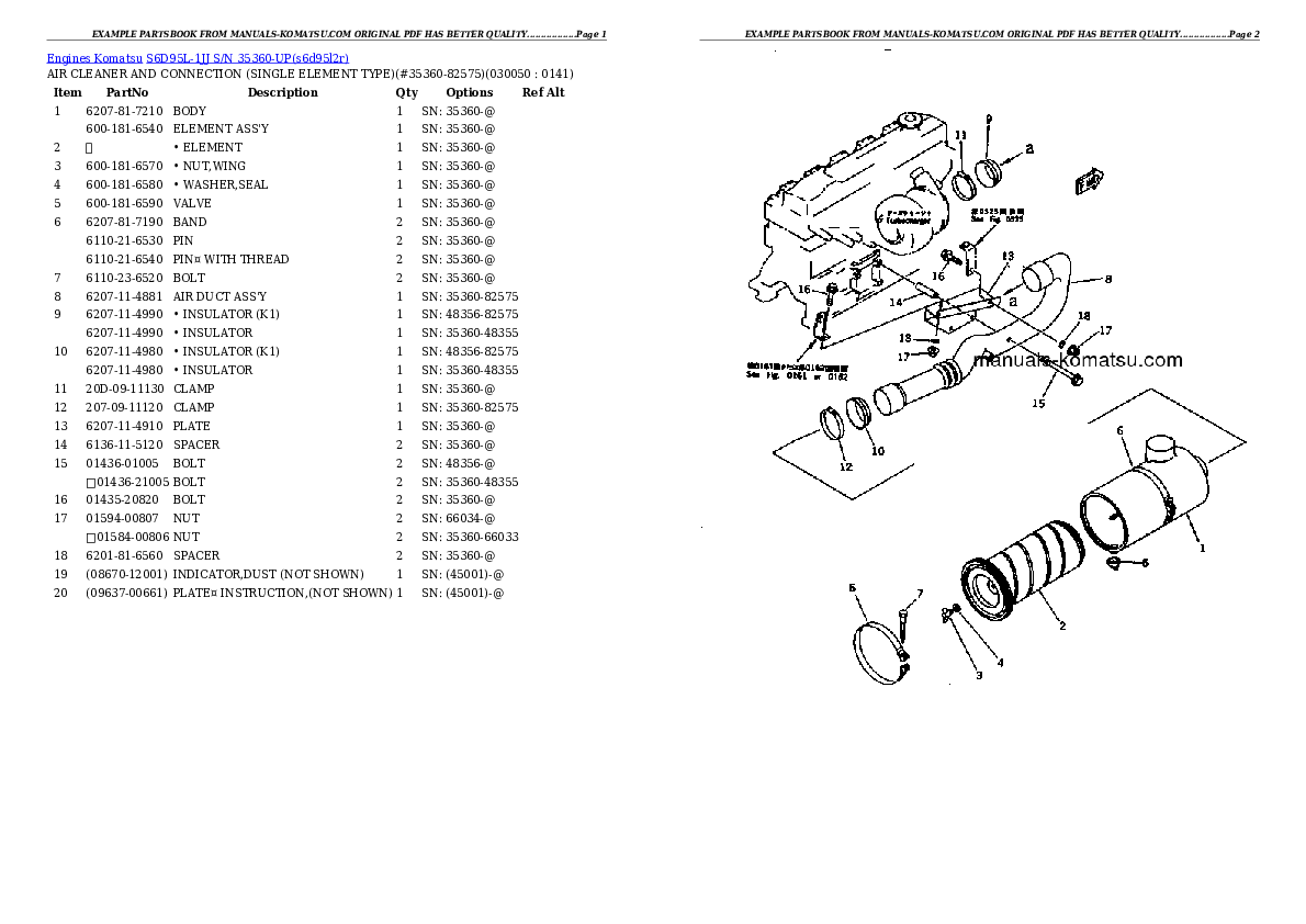 Protected: S6D95L-1JJ S/N 35360-UP Partsbook