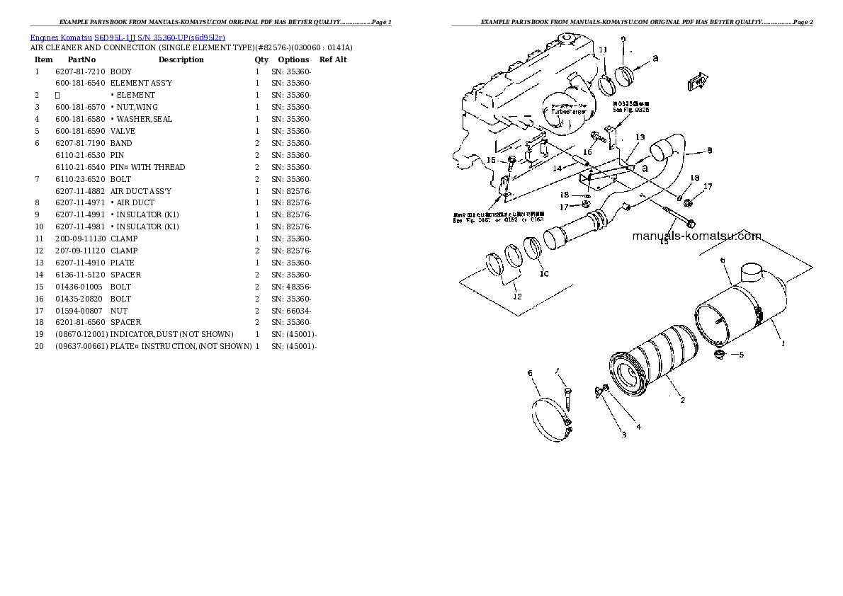 Protected: S6D95L-1JJ S/N 35360-UP Partsbook