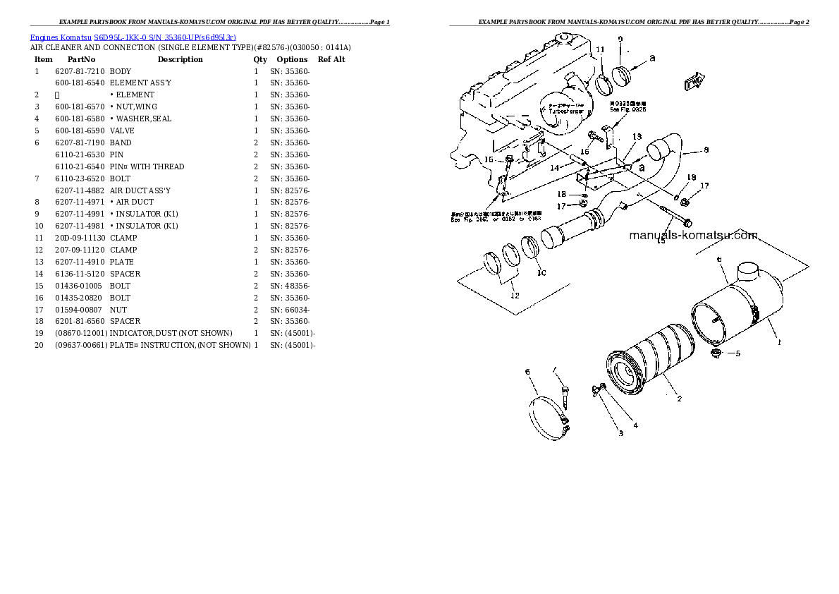 Protected: S6D95L-1KK-0 S/N 35360-UP Partsbook