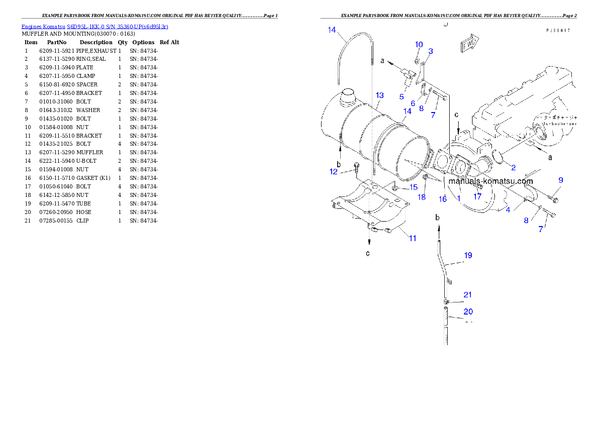 Protected: S6D95L-1KK-0 S/N 35360-UP Partsbook