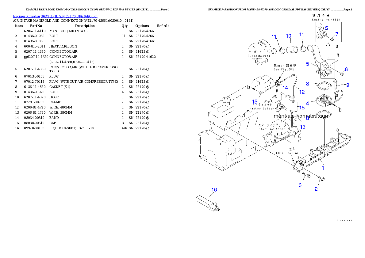 Protected: S6D95L-1L S/N 22170-UP Partsbook