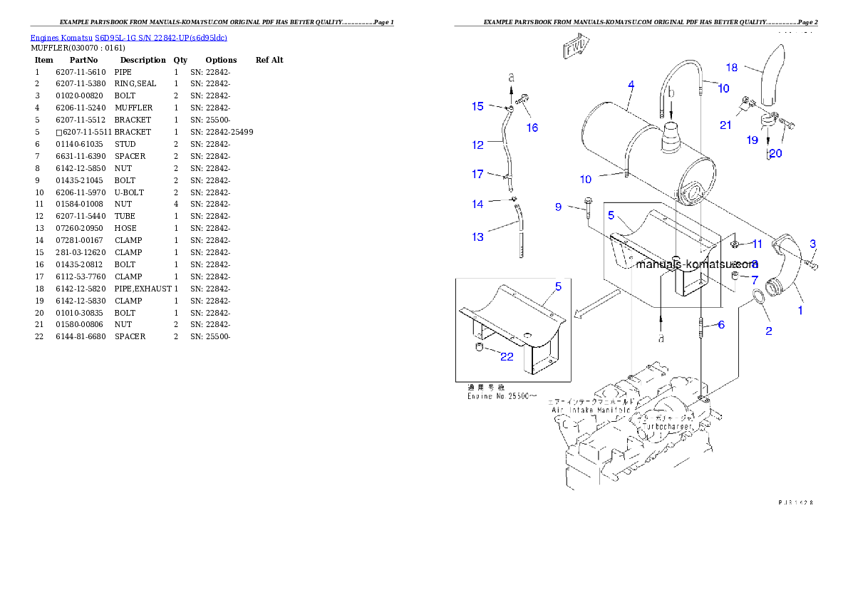 Protected: S6D95L-1G S/N 22842-UP Partsbook