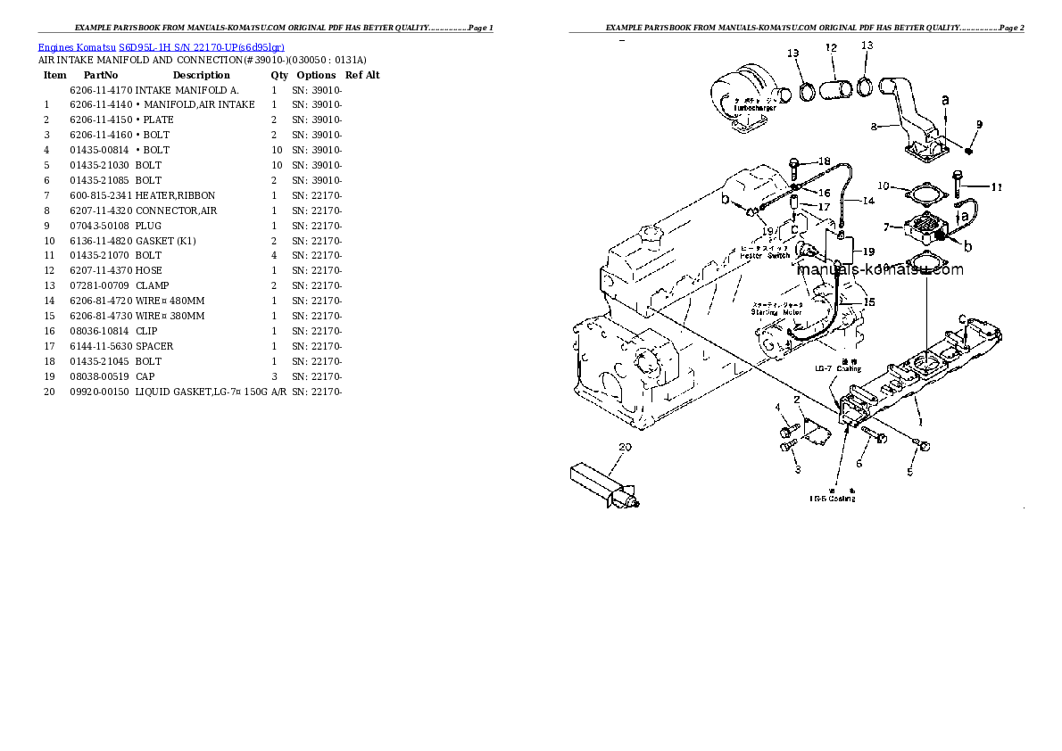 Protected: S6D95L-1H S/N 22170-UP Partsbook