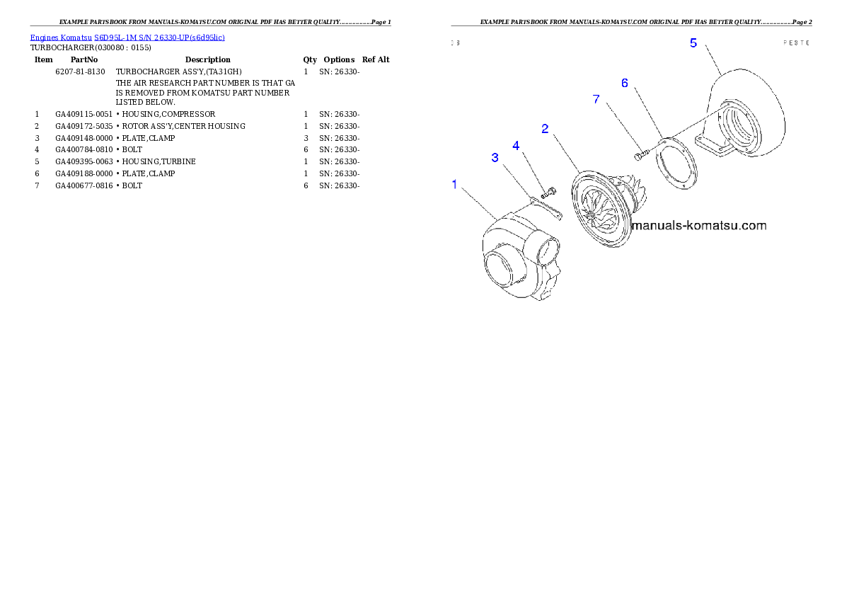 Protected: S6D95L-1M S/N 26330-UP Partsbook