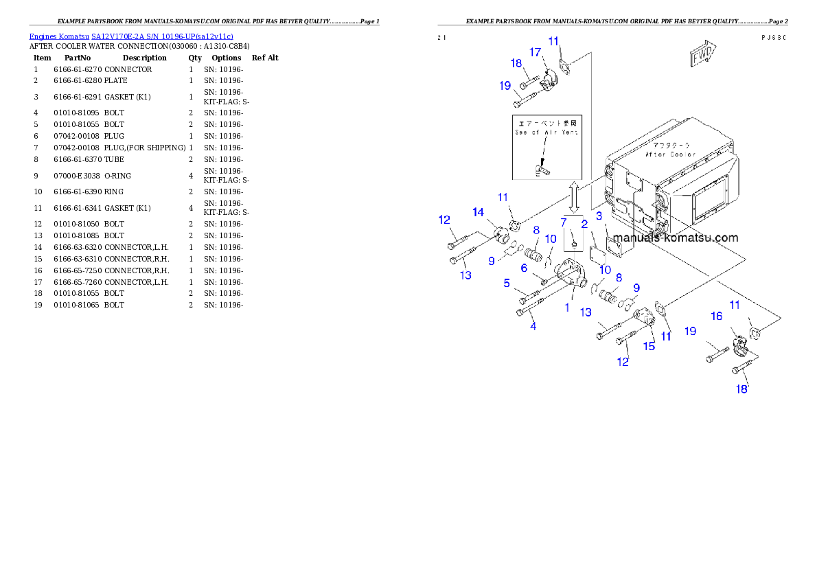 Protected: SA12V170E-2A S/N 10196-UP Partsbook
