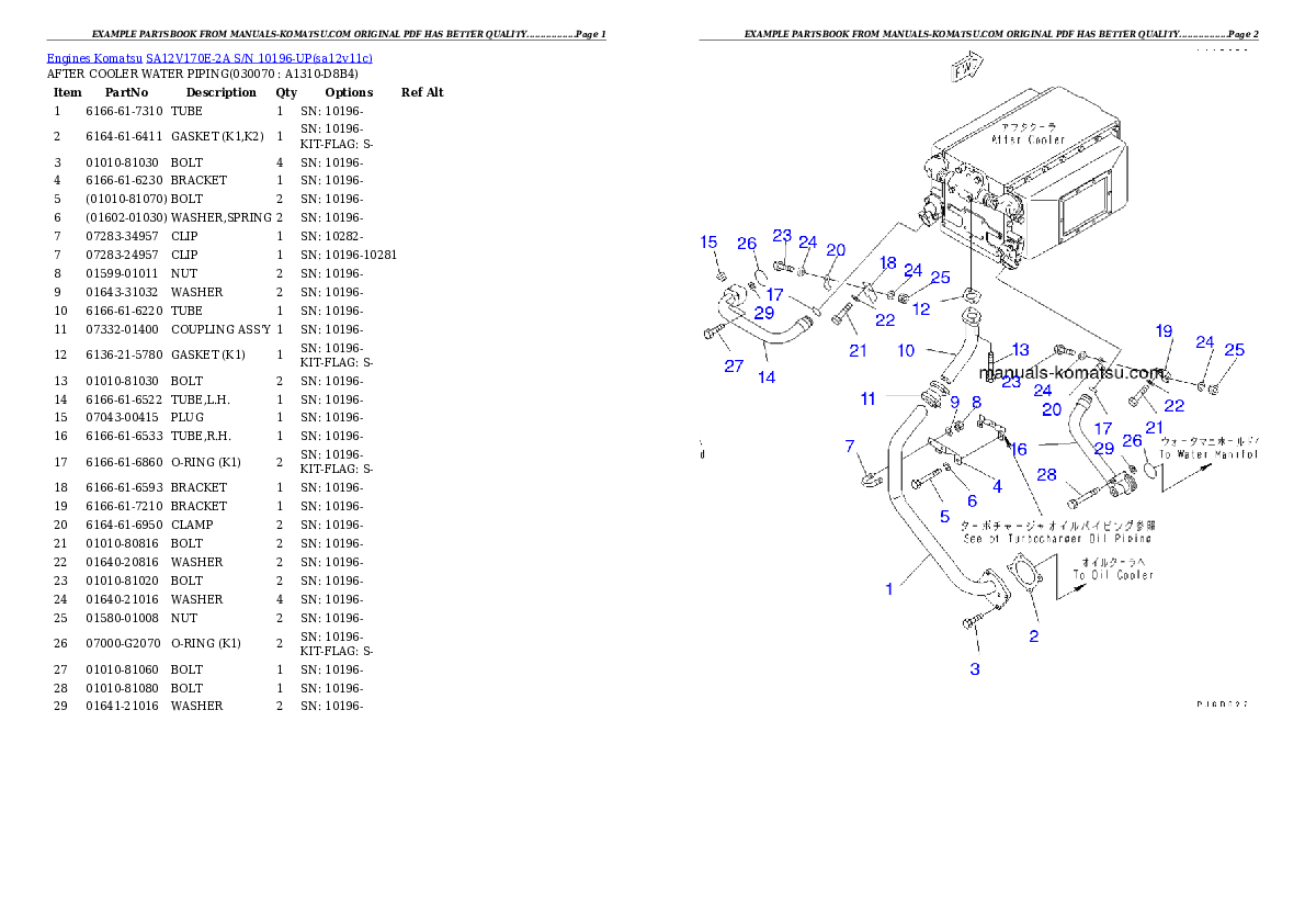 Protected: SA12V170E-2A S/N 10196-UP Partsbook