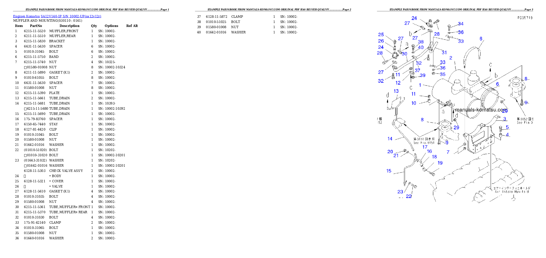 Protected: SA12V140-1P S/N 10002-UP Partsbook